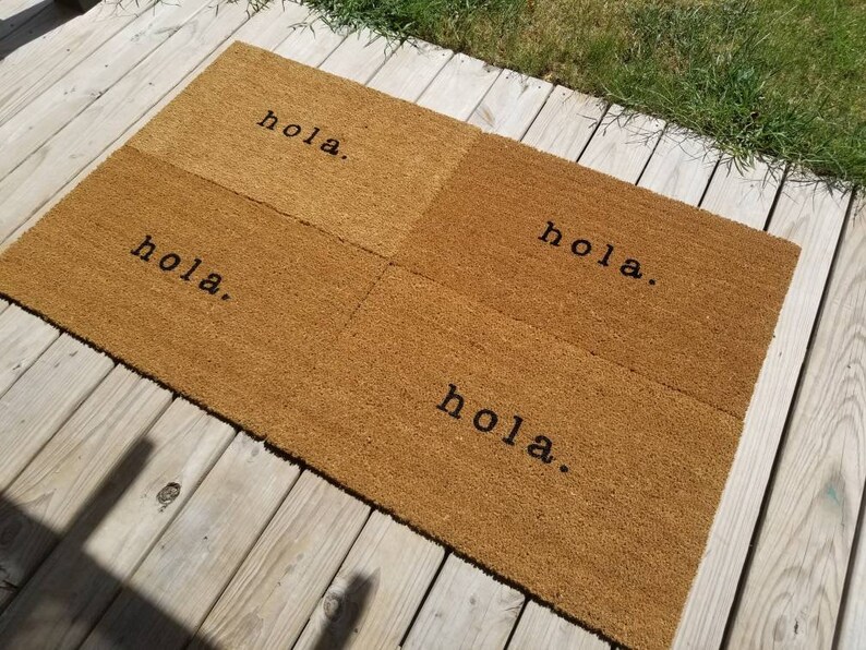 Hola doormat fiesta mat spanish doormat Etsy