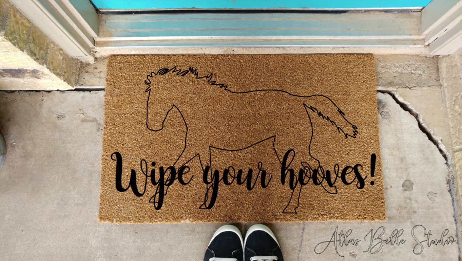 Wipe your hooves doormat horse mat Ranch doormat Etsy