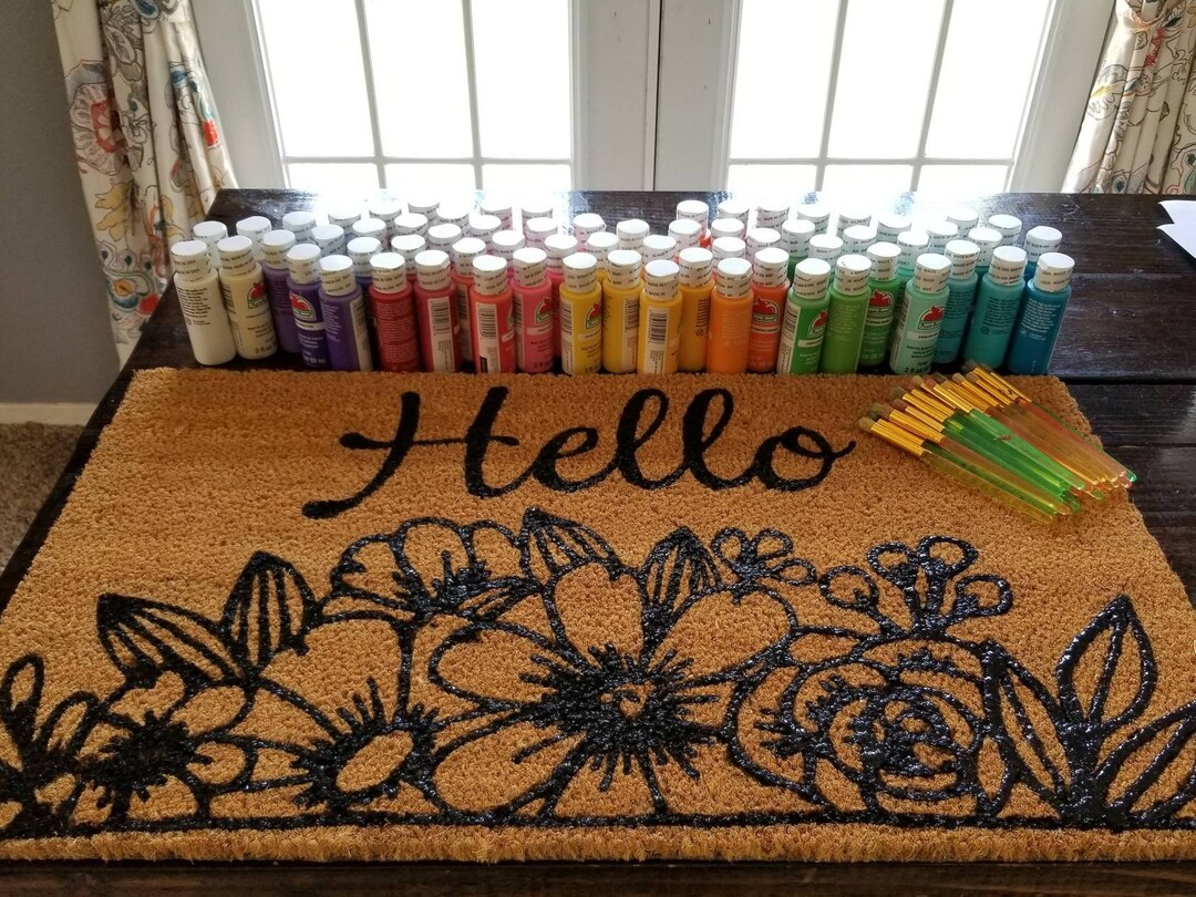 DIY Doormat Painting Kit Mat Spring Doormat Gifts Etsy