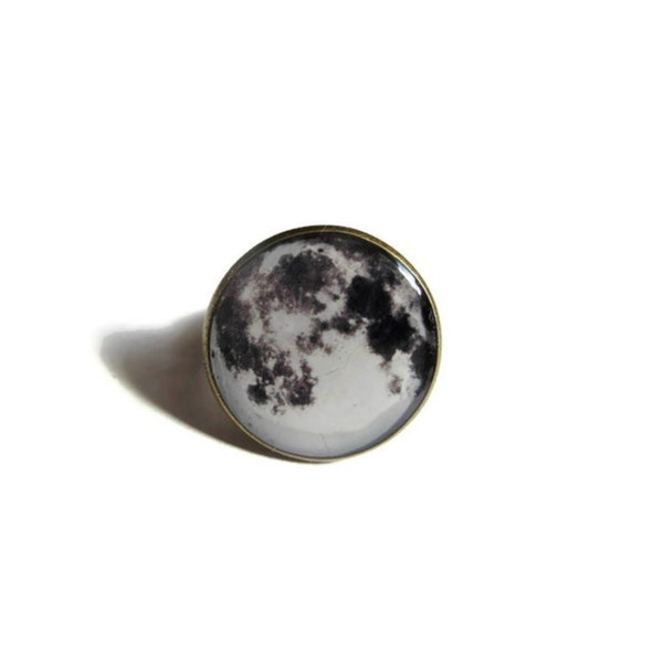 Full Moon Ring - Moon Jewelry - Galaxy Ring - Space Ring - Outer Space Jewelry - Planet Jewelry - Full Moon Jewelry - scientist gift