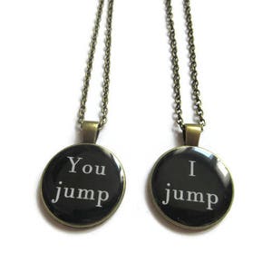 Best Friend Necklace Friendship Necklaces Friendship Gift You Jump I Jump Set Of 2 sisters gift jewelry Best Friend Necklace For 2 image 3