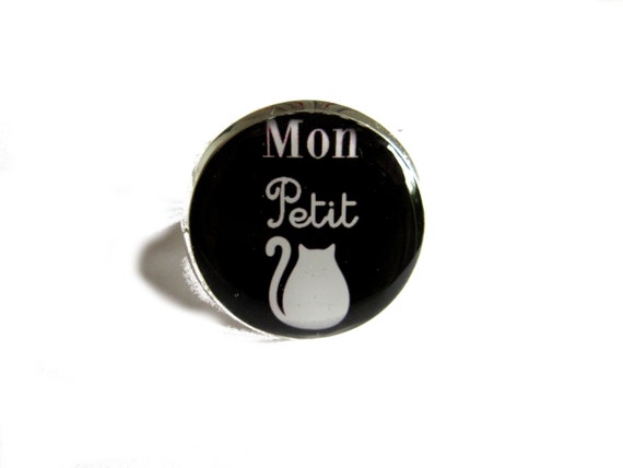 Bague Mi Pequeno Gato Negro Blanco Amor Amistad Frase Etsy