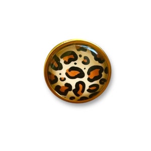 ANILLO CON ESTAMPADO DE LEOPARDO, motivo animal de acero inoxidable, anillo de sabana, joyería de leopardo, acabado en oro plateado, elegante, gráfico minimalista