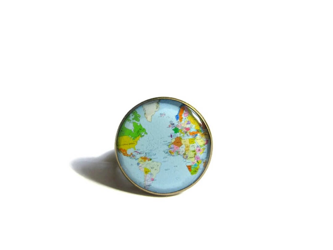 GLOBE Ring World Map Ring World Jewelry Earth Travel Accessory