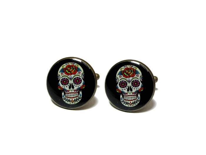 Custom Wedding Cufflinks Sugar Skull Cufflinks Mexico Skull Cuff Links Day of the Dead Cufflink Idea Wedding Cufflinks Men Gift Etsy Canada