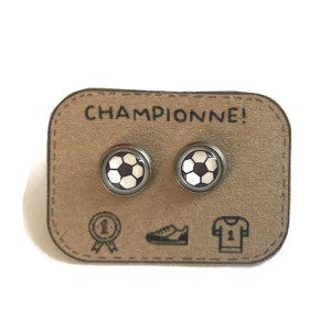 SOCCER EARRINGS - Ball Earrings - Sport earrings -  Soccer Jewelry - earrings for girls - Championne!