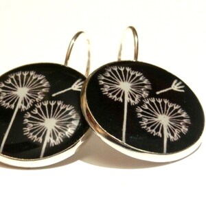 Dandelion earrings Wish earrings dangle earrings Dandelion jewelry white dandelion wish flower white dandelion wish image 2