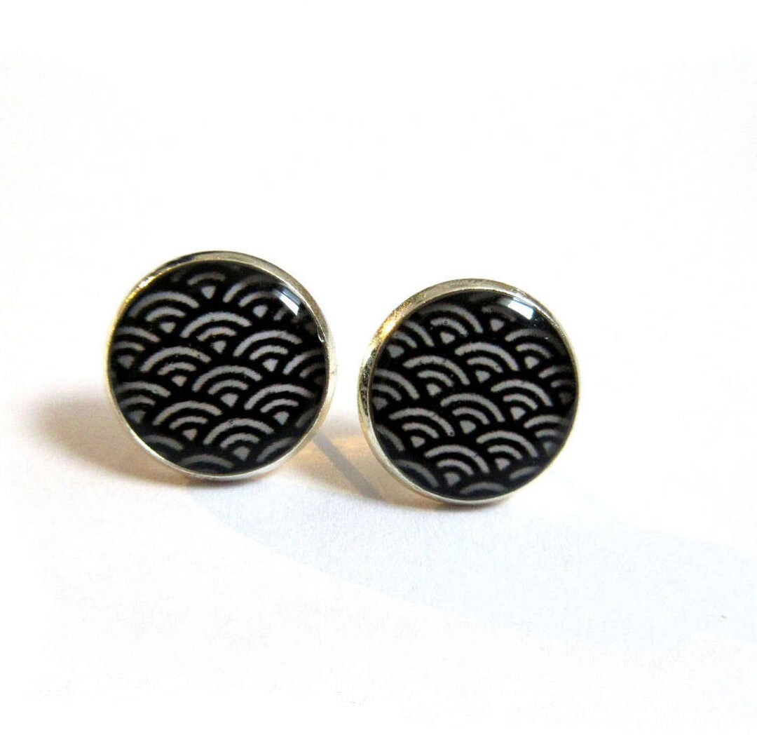 JAPANESE WAVES Earrings Japan Earrings Japanese Art Earrings Japanese