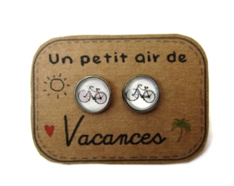 Brincos de bicicleta, brincos de bicicleta, joias para ciclistas, joias esportivas, presente para ciclistas, retrô
