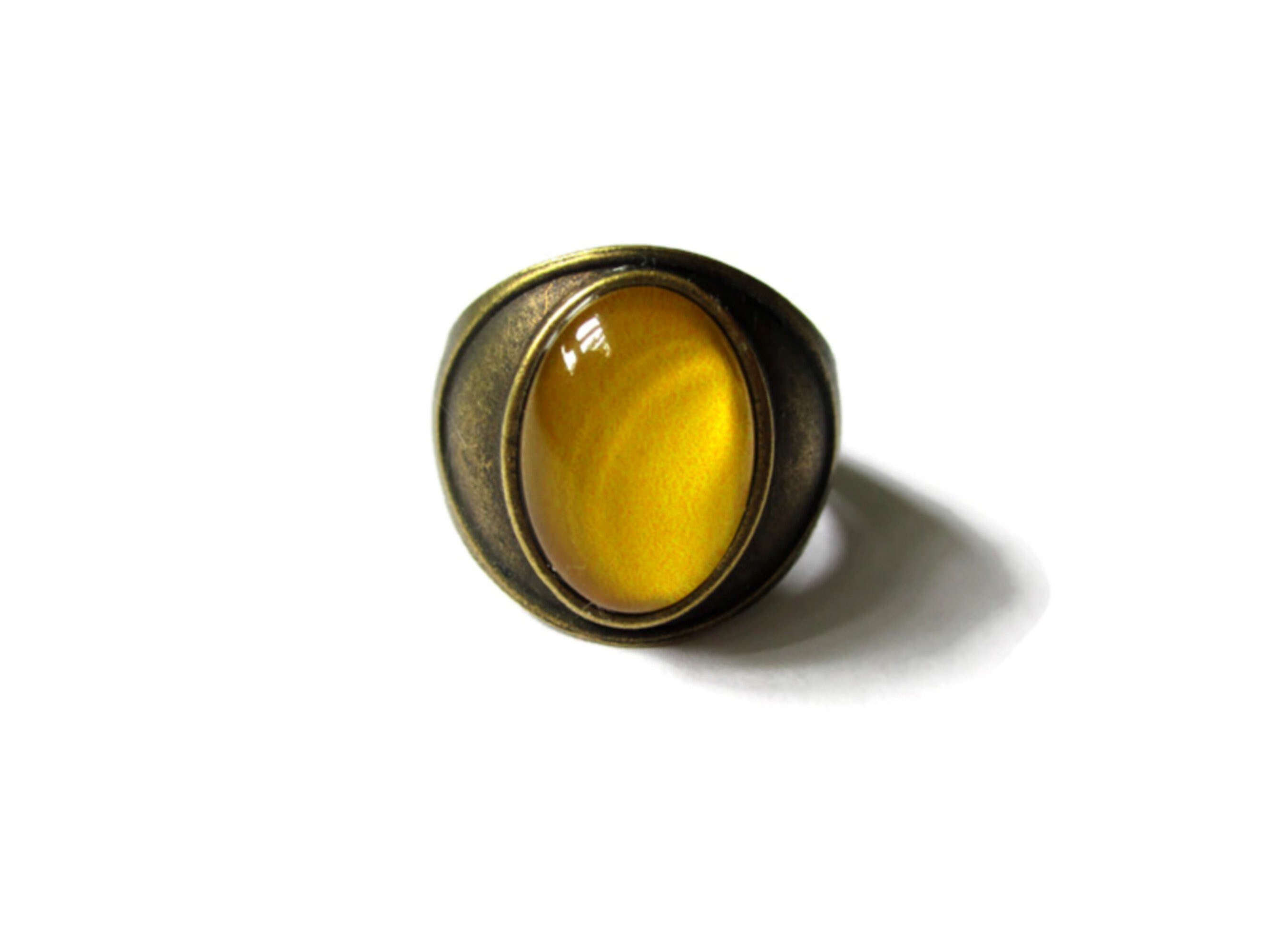 Mustard RING Yellow Jewelry Statement Ring Bohochic Ring Etsy UK