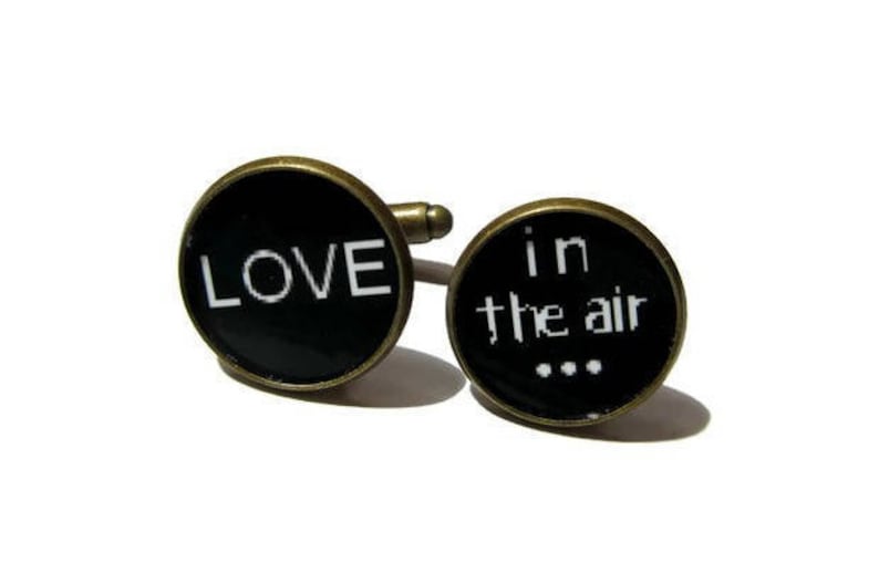 Love Cufflinks Special Cufflinks Anniversary Gift for Husband Groom Cufflinks LOVE CUFFLINKS Men Cufflinks Vintage Cuff Links