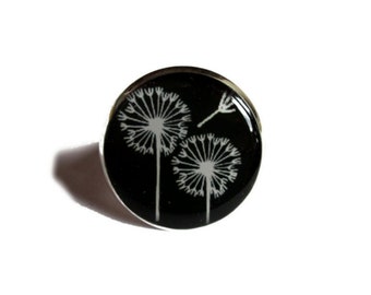 DANDELION RING - Flower ring - Christmas gift - Dandelion jewelry - Girlfriend gift - Plant jewelry - Floral jewelry - Floral ring - Nature