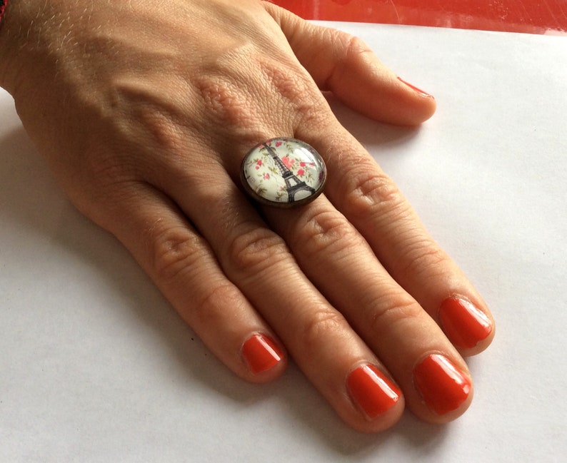 EIFFEL TOWER Ring PARIS Lovers Statement Ring Paris Ring Etsy