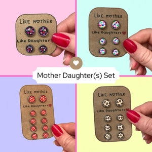 JOYERÍA MADRE HIJA, Pendientes madre hija, pendientes coloridos, ideas de regalos para mamá, cumpleaños de mamá, hija 1, 2, 3, 4 niñas, verano