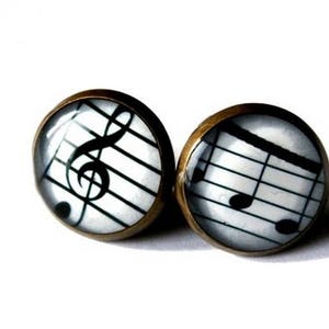 MUSIC EARRINGS treble Jewelry Treble Clef Earrings Musician image 3