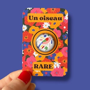 Colorful bird pin badge, bird present, bird gift, cute pin, Brooch for Clothes, un oiseau rare, animal pin, Pins For Backpacks, bird brooch