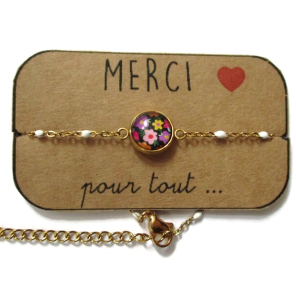 BRACELET Acier Inoxydable Merci pour tout, cadeau remerciement, merci beaucoup, cadeau voisin, cadeau amie