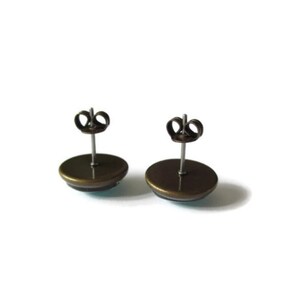 CLOCK EARRINGS, Roman Clock studs, vintage earrings, retro jewelry, don't be late, late girl gift, danslairdutemps image 5
