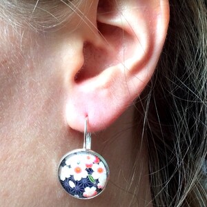 CHERRY BLOSSOM Earrings, Dangle Earrings, Sakura Jewelry, Japanese Flowers, Flower Jewelry, Japanese Style, Pink image 5