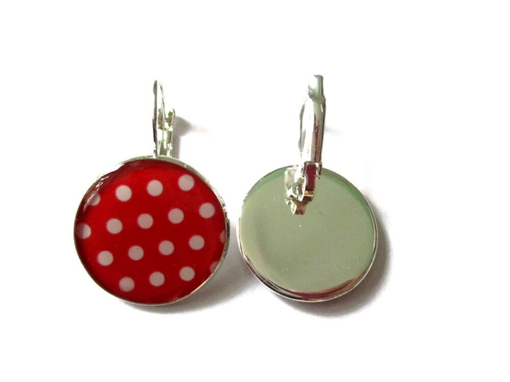 Red and white hotsell polka dot earrings