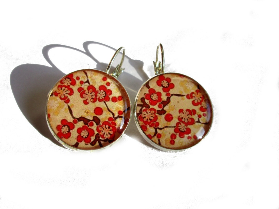 Sakura Earrings Cherry Blossom Earrings Sakura Jewelry Etsy