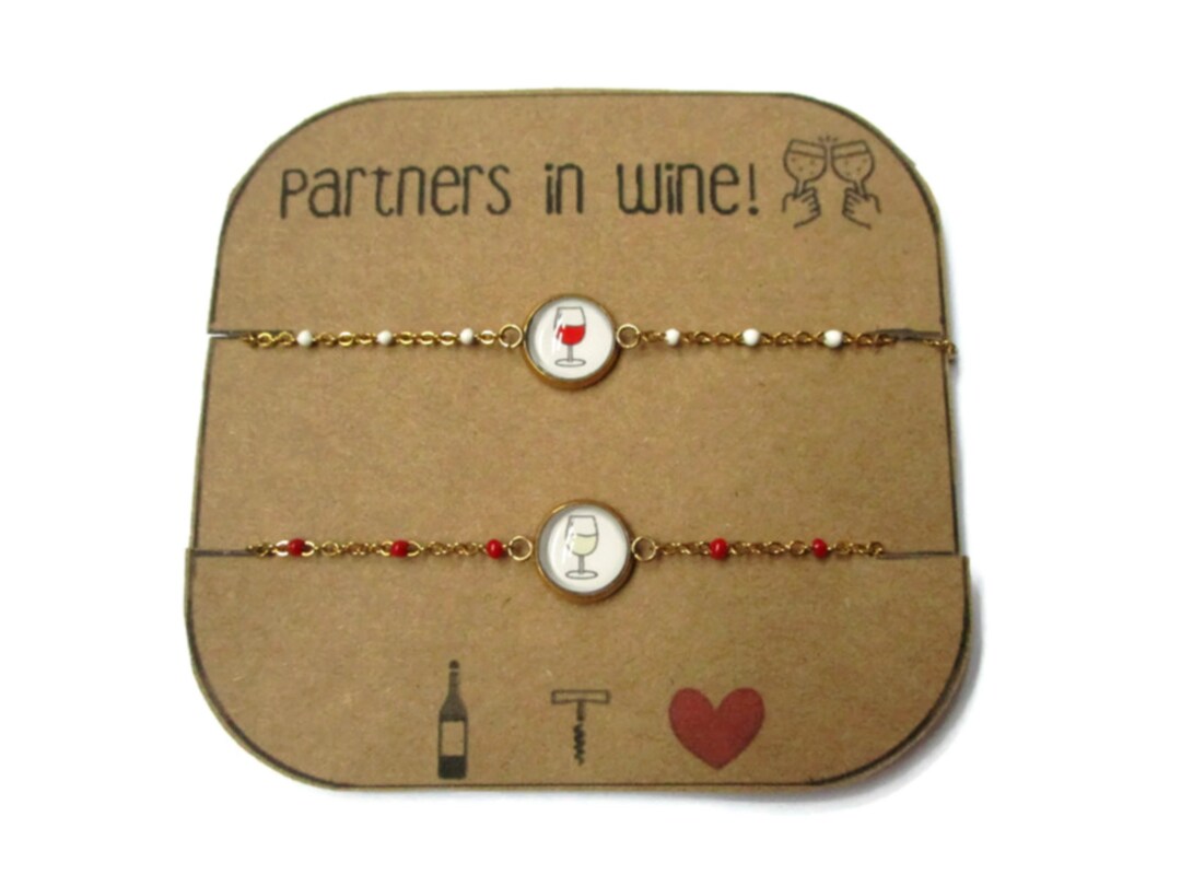 FUNNY Wine Bracelets Wine Gift Wine Glass Bracelets Time for Wine Wine Lover Gift Christmas Gift