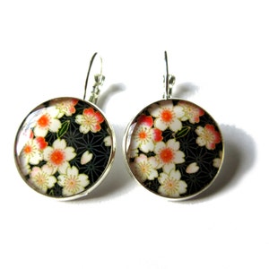 CHERRY BLOSSOM Earrings, Dangle Earrings, Sakura Jewelry, Japanese Flowers, Flower Jewelry, Japanese Style, Pink image 3