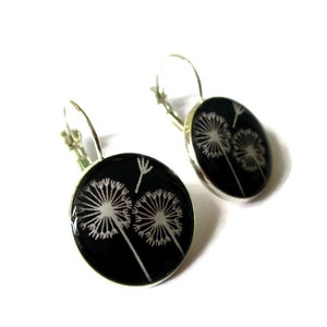 Dandelion earrings Wish earrings dangle earrings Dandelion jewelry white dandelion wish flower white dandelion wish image 3