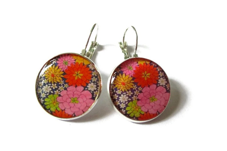 dangle floral earrings