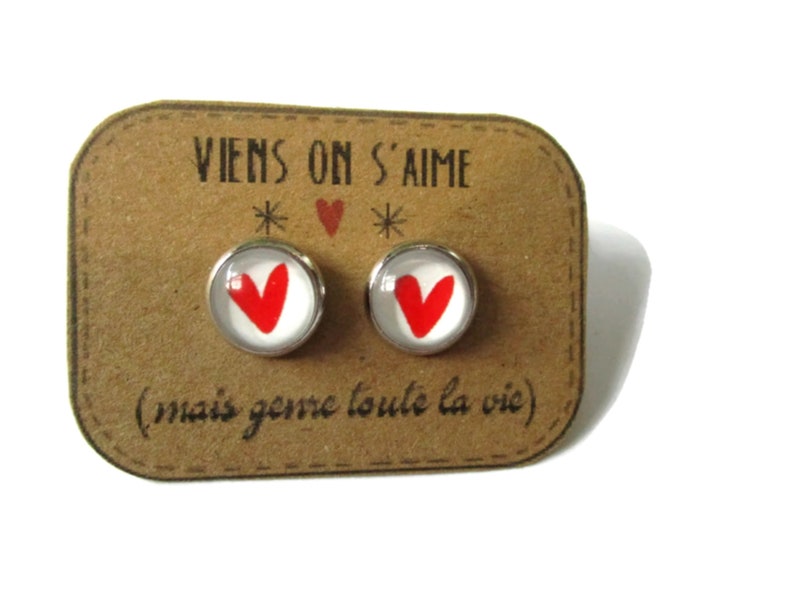 HEART Stud EARRINGS Best Friend Earrings Best Friend Gift Etsy