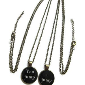 Best Friend Necklace Friendship Necklaces Friendship Gift You Jump I Jump Set Of 2 sisters gift jewelry Best Friend Necklace For 2 image 5