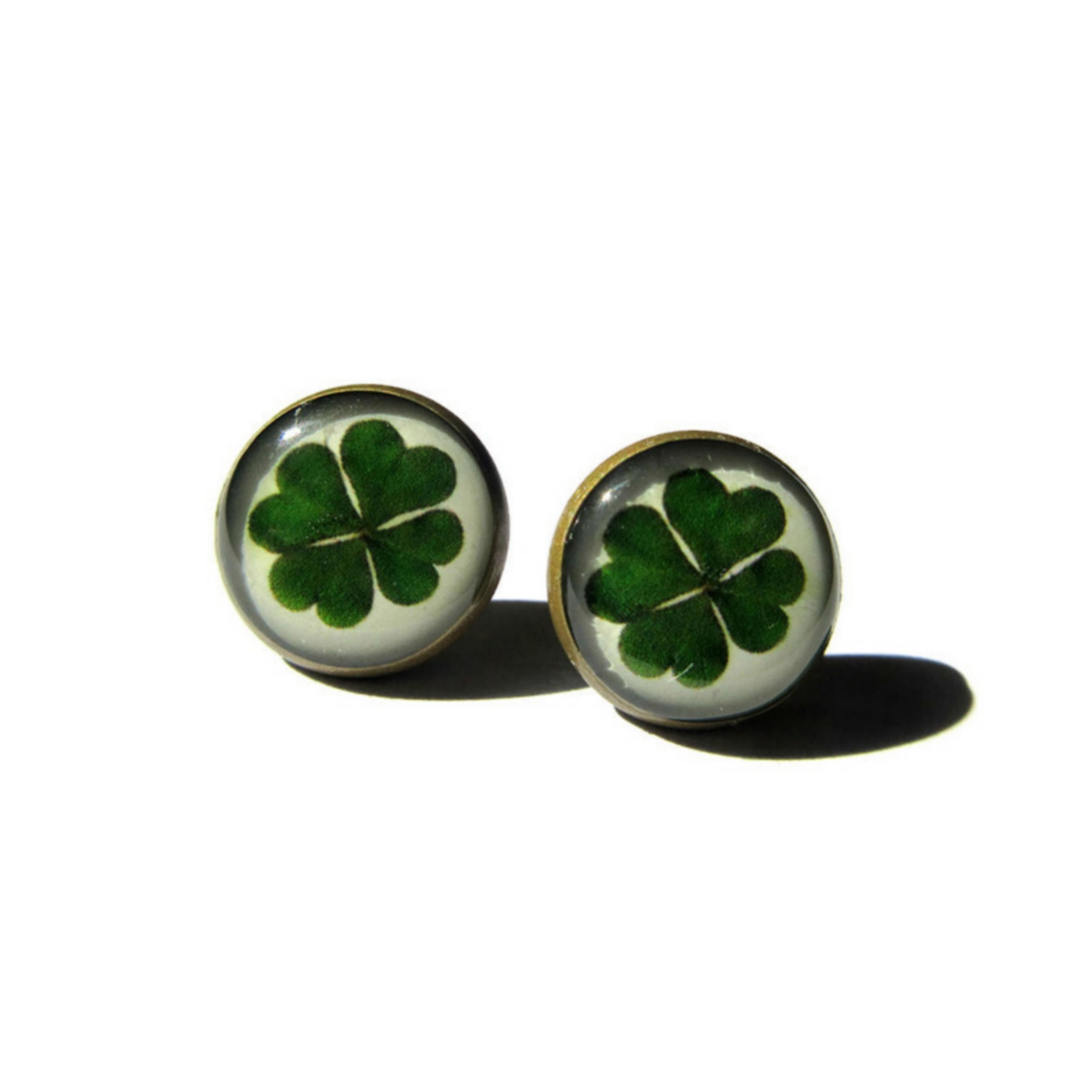 Orecchini Uomo Donna Trifoglio Portafortuna Nero Argento 925 – Gioielli San Patrizio Stile Celtico