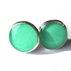 SEA GREEN earrings post earrings sea green jewelry spring image 3