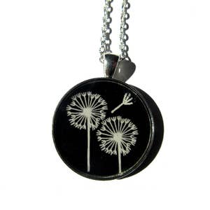 DANDELION NECKLACE dandelion pendant Dandelion jewelry image 1