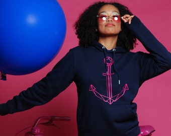 Women's hooded sweater Be my anchor