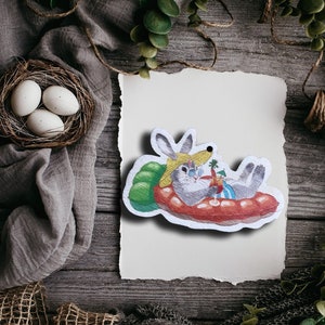 Wooden gift Easter pendant Bunny Henry image 1