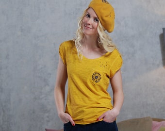 T-Shirt mustard dandelion