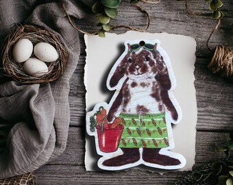 Holz Geschenk Osteranhänger Hase Harald