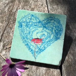 Tile He loves me, he loves me not. 10cm x 10cm