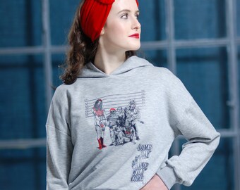 Women's Hooded Short sweater Snow White