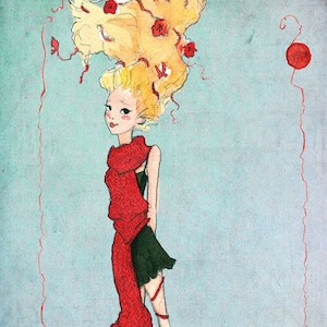 Cartolina signorina Fadenrot