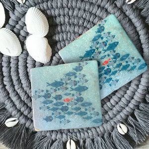 Tile current swimmer blue 10 cm x 10 cm