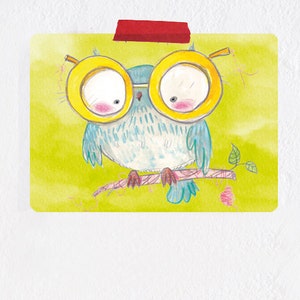 Postcard Owl Erich image 1