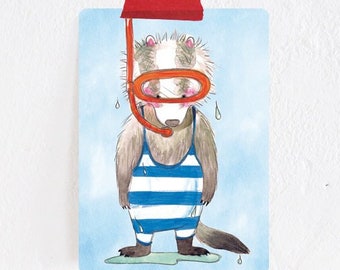 Postcard Badger Dietrich