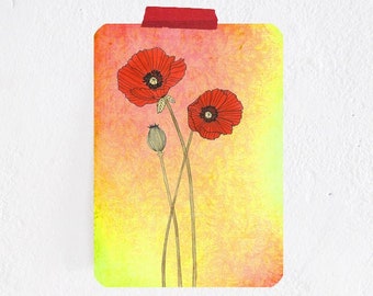 Postcard Poppy Blossom