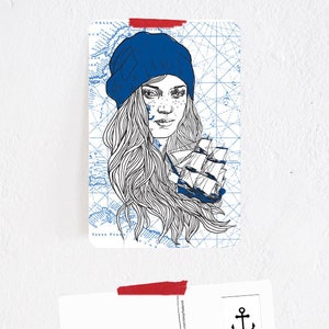 Carte postale batelier Ylva