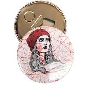 Bottle Opener Fridge Magnet Freya 56 mm