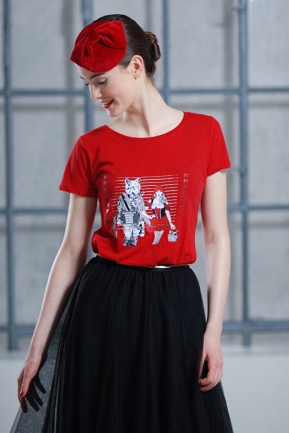 Shirt Little Red Riding Hood Etsy Ireland