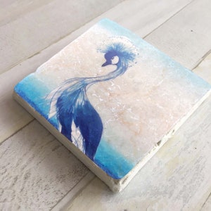 Tile Crane Blue 10 cm x 10 cm