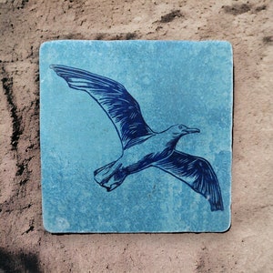 Tile Blueprint Seagull light blue 10 cm x 10 cm